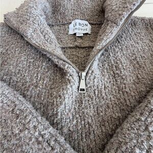 Cozy Gray Half-Zip Sweater